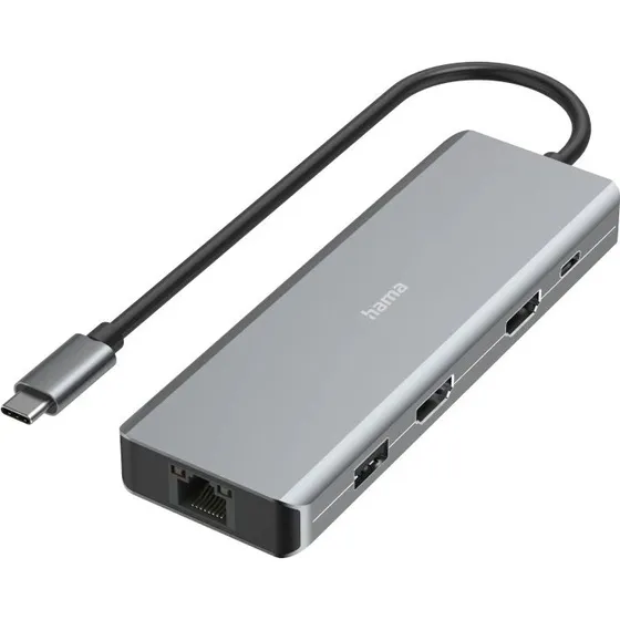 Hama CONNECT2Media USB-C-Hub 9-Port Grau