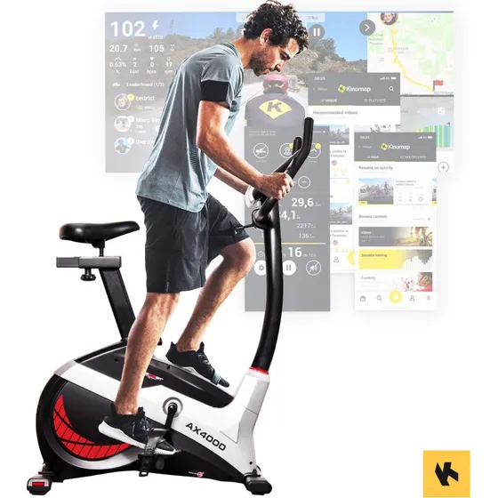 Christopeit Sport Ergometer AX 4000, schwarz/silber/rot