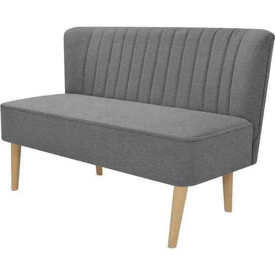 vidaXL 2-Sitzer-Sofa Hellgrau 117x55,5x77 cm