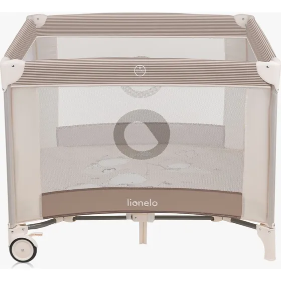 Lionelo Laufgitter Bonnie, Beige Sand, inkl. Matratze