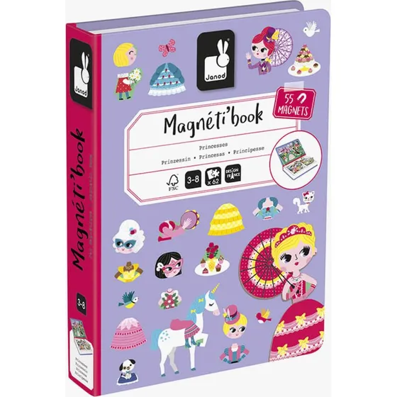 Janod Magneti'Book Princesses Magnet-Set, 55 Teile