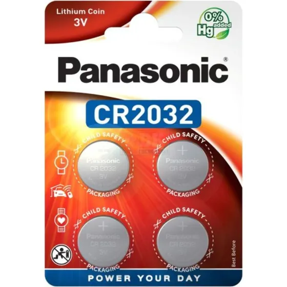 Panasonic CR2032 Lithium Knopfzelle (4-Pack)