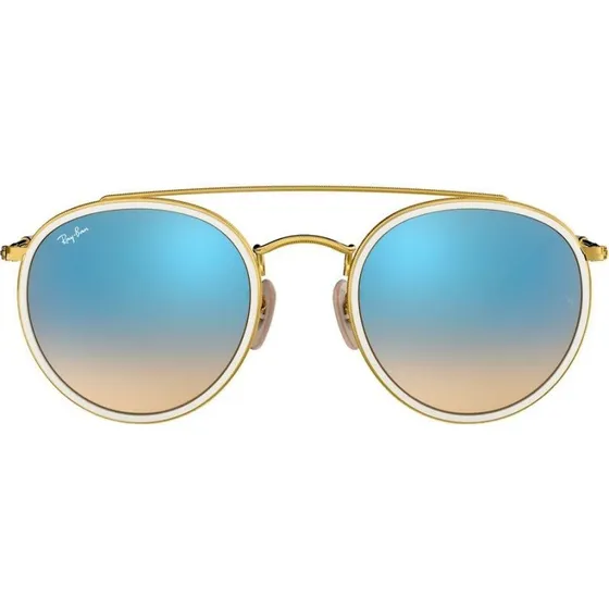 Ray-Ban RB 3647N Double Bridge Sonnenbrille Gold/Blau 51mm