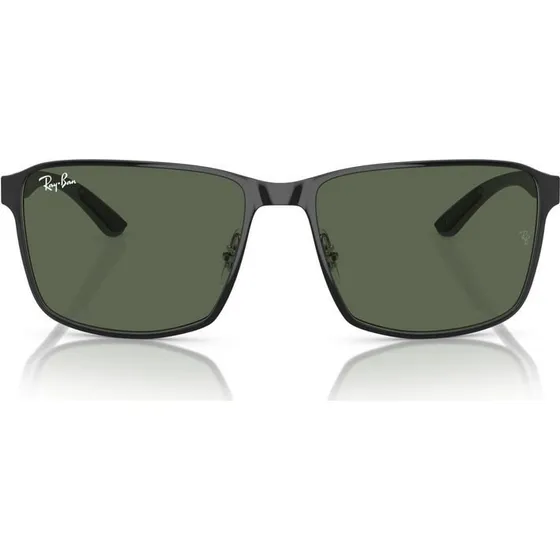 Ray-Ban RB3721 914471 Sonnenbrille Schwarz/Grün Quadratisch