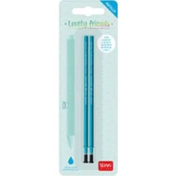Legami Ersatzminen für Lovely Friends Gelstifte, 2er-Set, Himmelblau