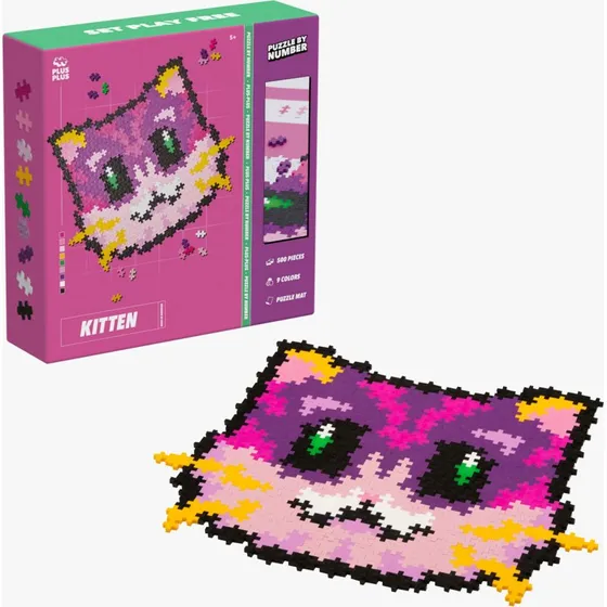 Plus-Plus Zahlenpuzzle Kätzchen - 500 Teile Bausatz