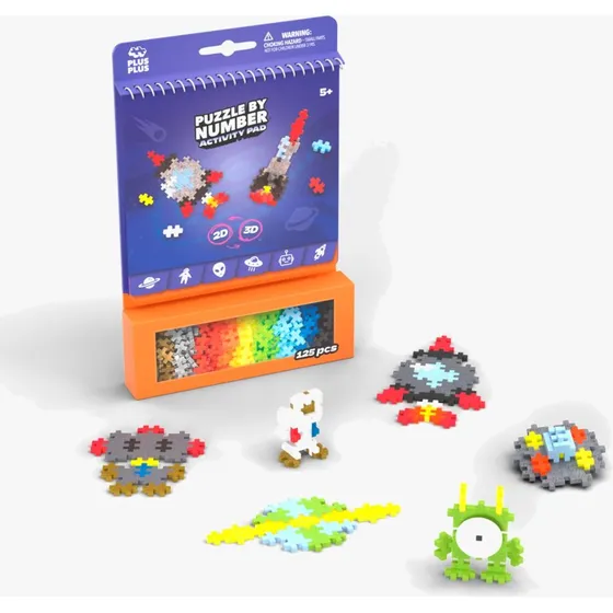 Plus-Plus Activity Pad Space Bausatz mit 12 Aktivitäten