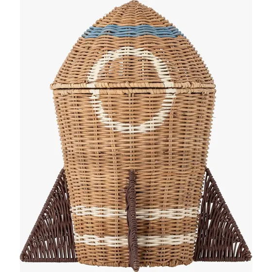 Bloomingville Space Spielzeugkorb Raketenform Rattan 35 cm