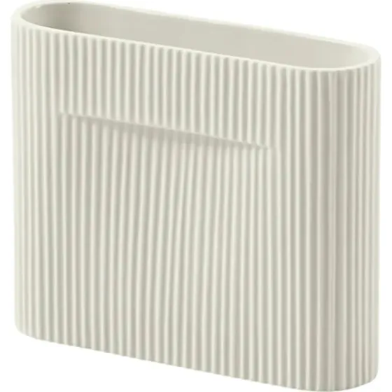 Muuto Ridge Vase 16,5 cm - Weiß, Keramik