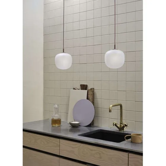 Muuto Rime Pendelleuchte Ø18 - Deep Red - Glas