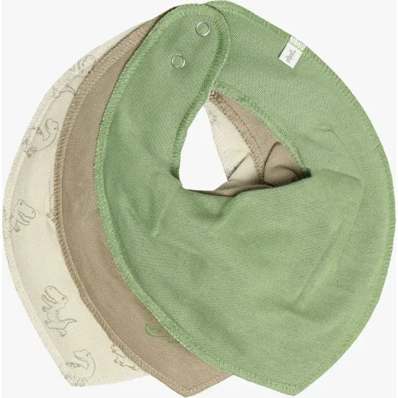 Pippi 3er-Pack Dreieckstücher Dino - Silver Mink