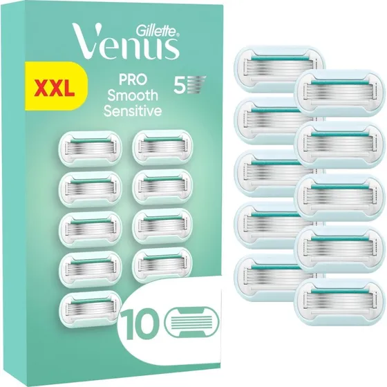 Gillette Venus Pro Smooth Sensitive Rasierklingen 10 Stück Grün/Weiß