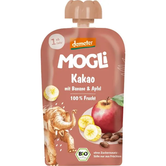 Mogli Bio-Püree Kakao, Apfel & Banane, 100g (ab 1 Jahr)