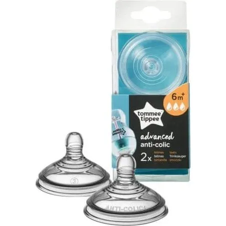 Tommee Tippee Anti-Kolik Silikonsauger Fast Flow, 2er-Pack