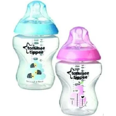 Tommee Tippee Natural Start Babyflaschen 2er-Set, 260 ml, Blau