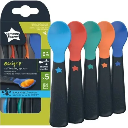 Tommee Tippee EasyGrip Löffel-Set, 5er-Pack, ab 4 Monaten
