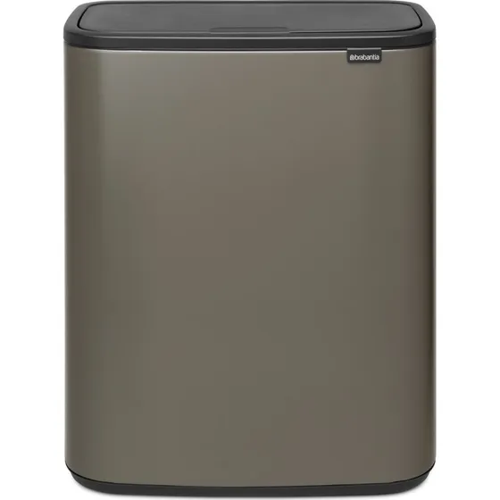 Brabantia Bo Touch Bin Mülleimer, 2 x 30L, Platinum