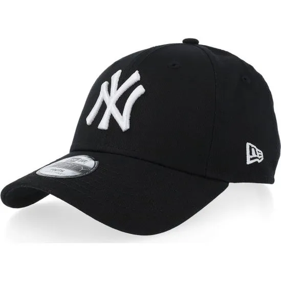 New Era New York Yankees Essential 9FORTY Kinder Kappe, Weiß/Schwarz
