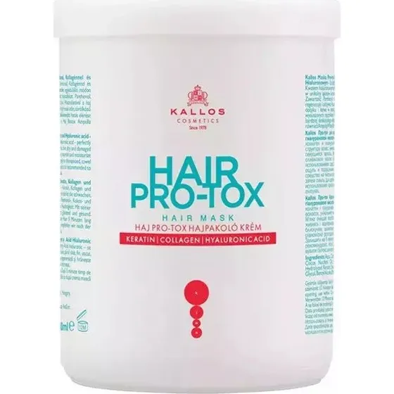Kallos KJMN Pro-Tox Haarmaske 1 L mit Keratin, Collagen & Hyaluronsäure