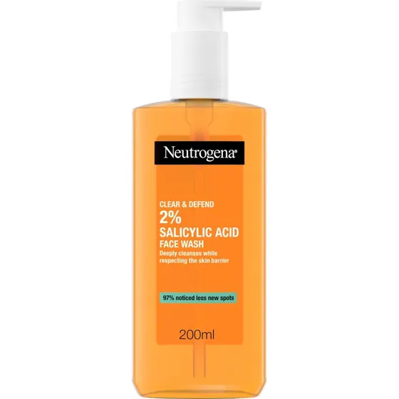Neutrogena Clear & Defend 2 % Salicylic Acid Gesichtsreiniger 200 ml