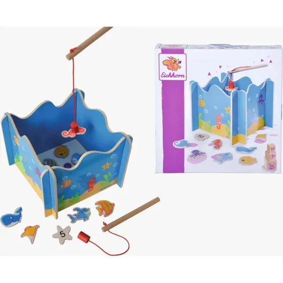 Eichhorn Magnet-Angelspiel aus Holz für Kinder ab 3 Jahren