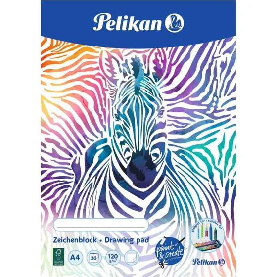 Pelikan Zeichenblock A4, 120 g/m², 20 Blatt