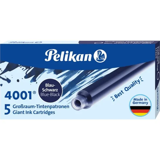 Pelikan Großraum-Tintenpatronen 4001 GTP/5, Blau-Schwarz, 5er Set