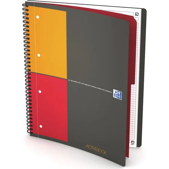 Oxford International Activebook Collegeblock A4+ kariert, 80 Blatt