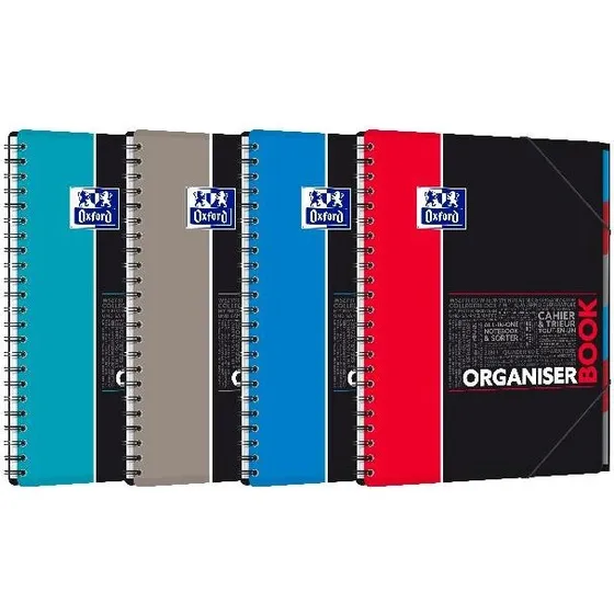 Oxford Studium Organiserbook A4+ Kariert, 80 Blatt, Sortiert