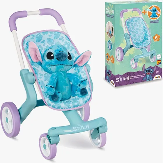 Smoby Disney Stitch Puppenwagen mit Kuscheltier