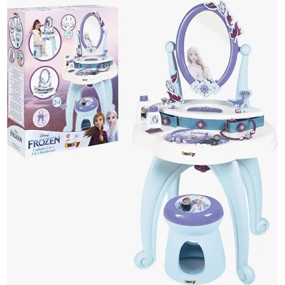 Smoby Disney Frozen Frisiertisch 2in1 mit Zubehör und Hocker