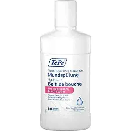 TePe Feuchtigkeitsspendende Mundspülung ohne Geschmack 500 ml