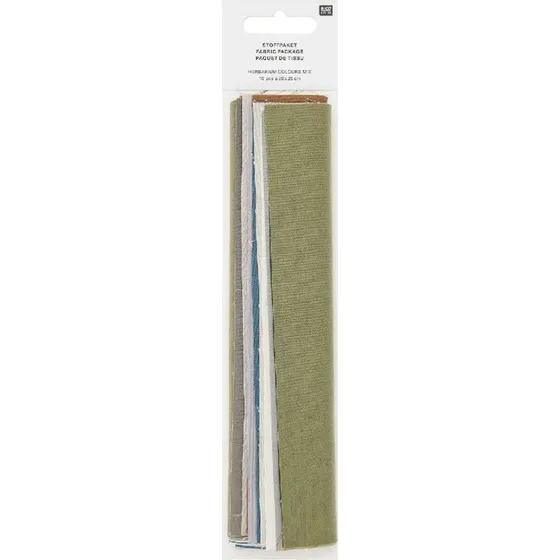 Rico Design Stoffpaket Herbarium Colours Mix - 10x 20x20cm Baumwolle