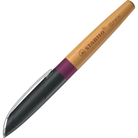 STABILO Füller Grow pflaumenrot/Kirsche - Holz-Schreibgerät