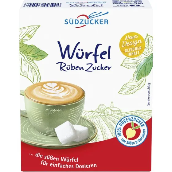 SÜDZÜCKER Würfel-Rübenzucker, 500 g Box