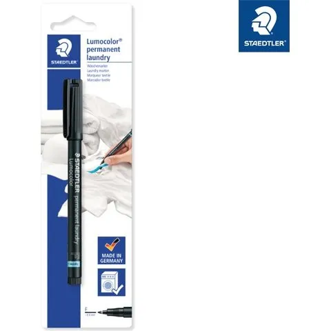 STAEDTLER Lumocolor Wäschemarker F schwarz, 0,6 mm Rundspitze