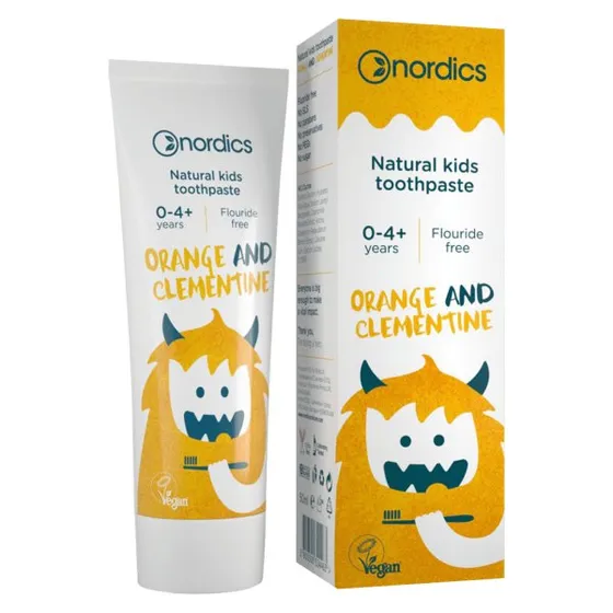 Nordics Kids Zahnpasta Orange & Clementine ohne Fluorid 50 ml