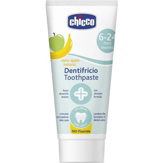CHICCO Zahnpasta Apfel-Banane 50ml ohne Fluorid