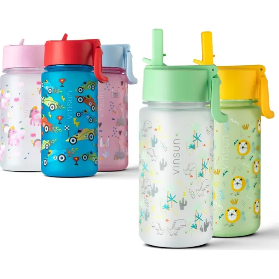 Vinsun Dinos 500ml Trinkflasche für Kinder