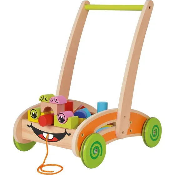 Eichhorn Spiel- und Lauflernwagen mit 35 Bausteinen