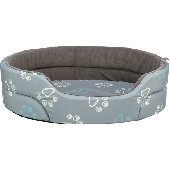 Trixie Jimmy Hundebett oval 65×55 cm hellgrau/dunkelgrau
