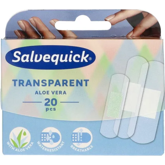 Salvequick Transparentes Aloe Vera Pflaster, 20 Stück