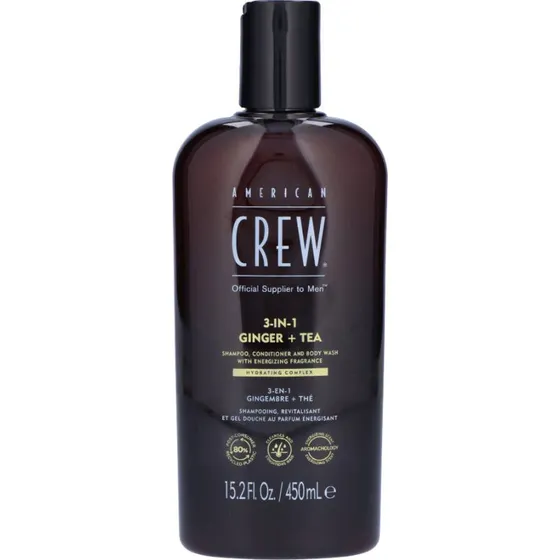 American Crew 3-in-1 Ginger & Tea Shampoo, Conditioner & Body Wash 450 ml
