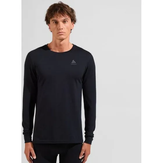 Odlo Merino 200 BL Top Crew Neck L/S Herren - Schwarz - XXL
