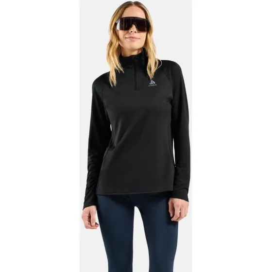 Odlo Essentials Ceramiwarm Mid Layer 1/2 Zip M Herren Schwarz