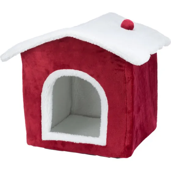Trixie Xmas Höhle Nevio weiß/rot 35x45x38 cm