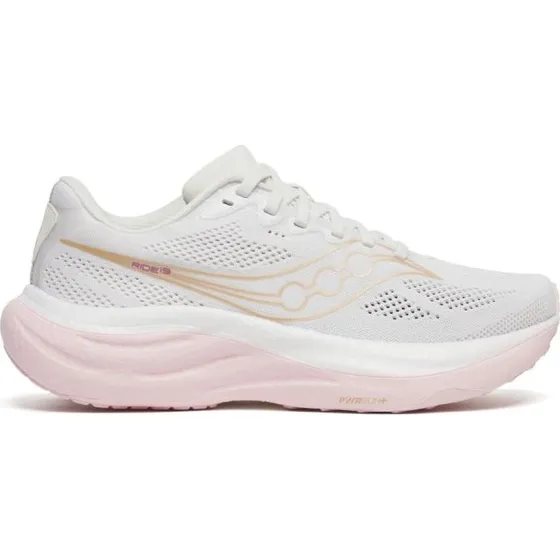 Saucony Ride 19 Damen Laufschuhe Weiß/Hellrosa