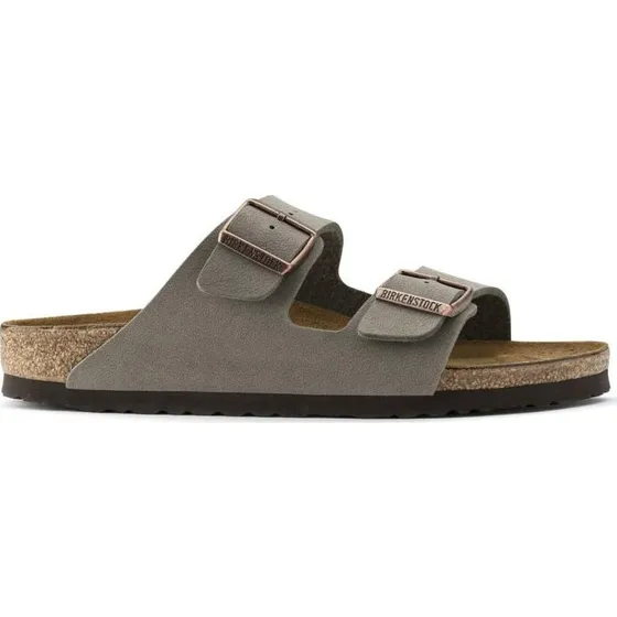 Birkenstock Arizona Sandalen Birko-Flor Nubuk Grau