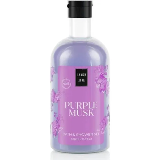 LAVISH CARE Duschgel Purple Musk, Feuchtigkeitsspendend, 500ml