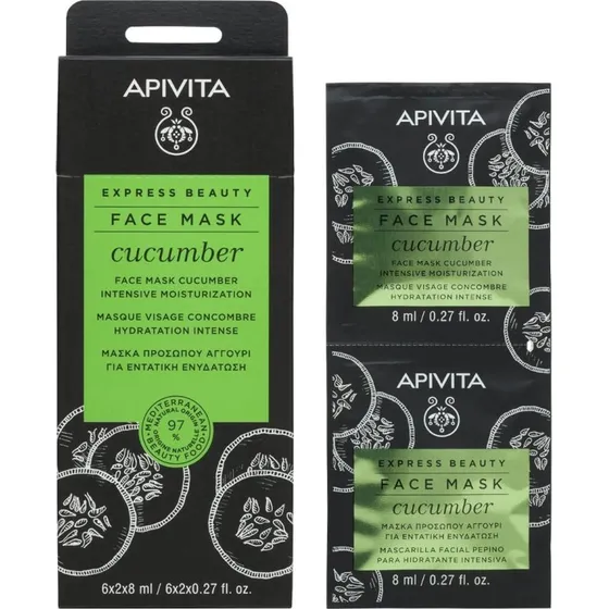 Apivita Express Beauty Gesichtsmaske mit Gurke, 2x8ml